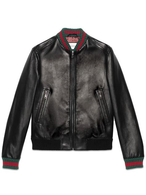 gucci jas herenn|farfetch gucci leather jacket.